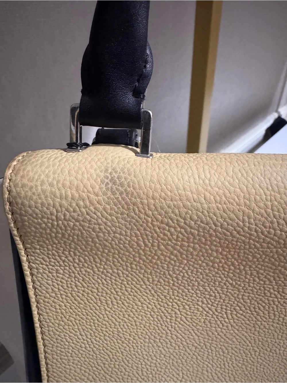Celine Tricolor Trapeze Bag - Beige, Black & White